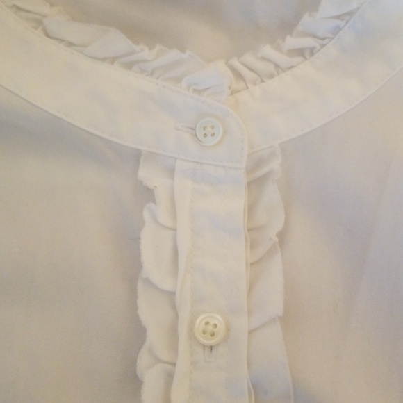 🔥J Crew ruffled white Gingham shirt - Picture 4 of 6